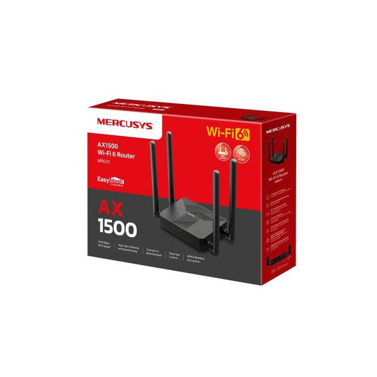 Enrutador WiFi 6 de doble banda Mercusys MR62X AX1500